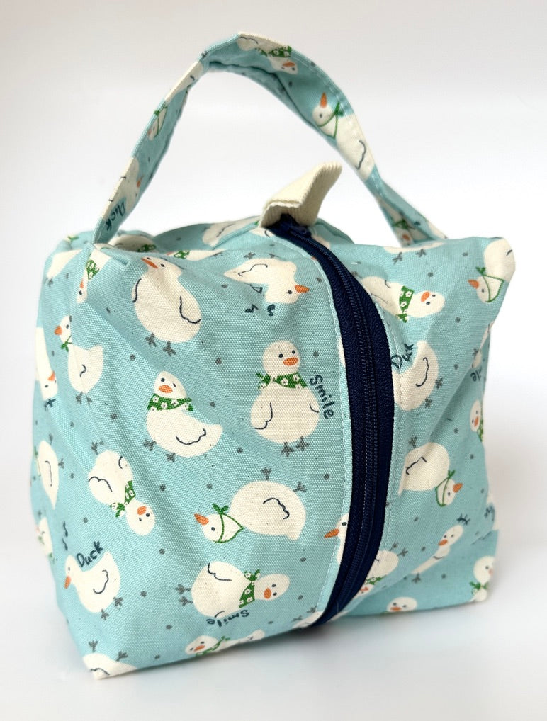 Small Box Bag | All the Other Animals | Project and Makeup Bags Made in Alberta, Canada, from Hand-Selected Japanese Fabrics