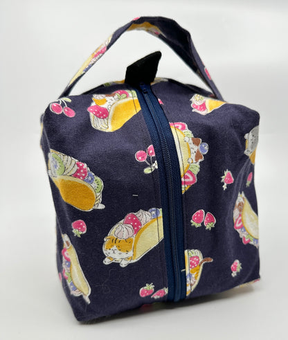 Small Box Bag | Cats | Japanese Fabrics from Japan, Bags Made in Alberta, Canada