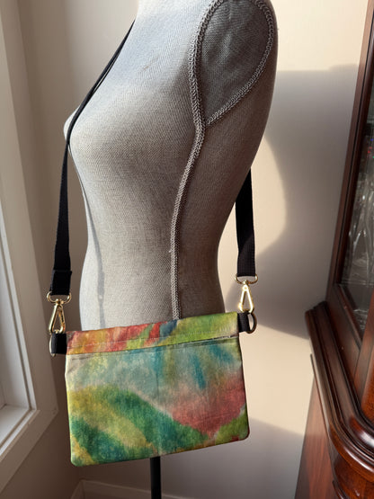 Upcycled Obi Handbag | Small Heidi Crossbody Bag | Watered Rainbow