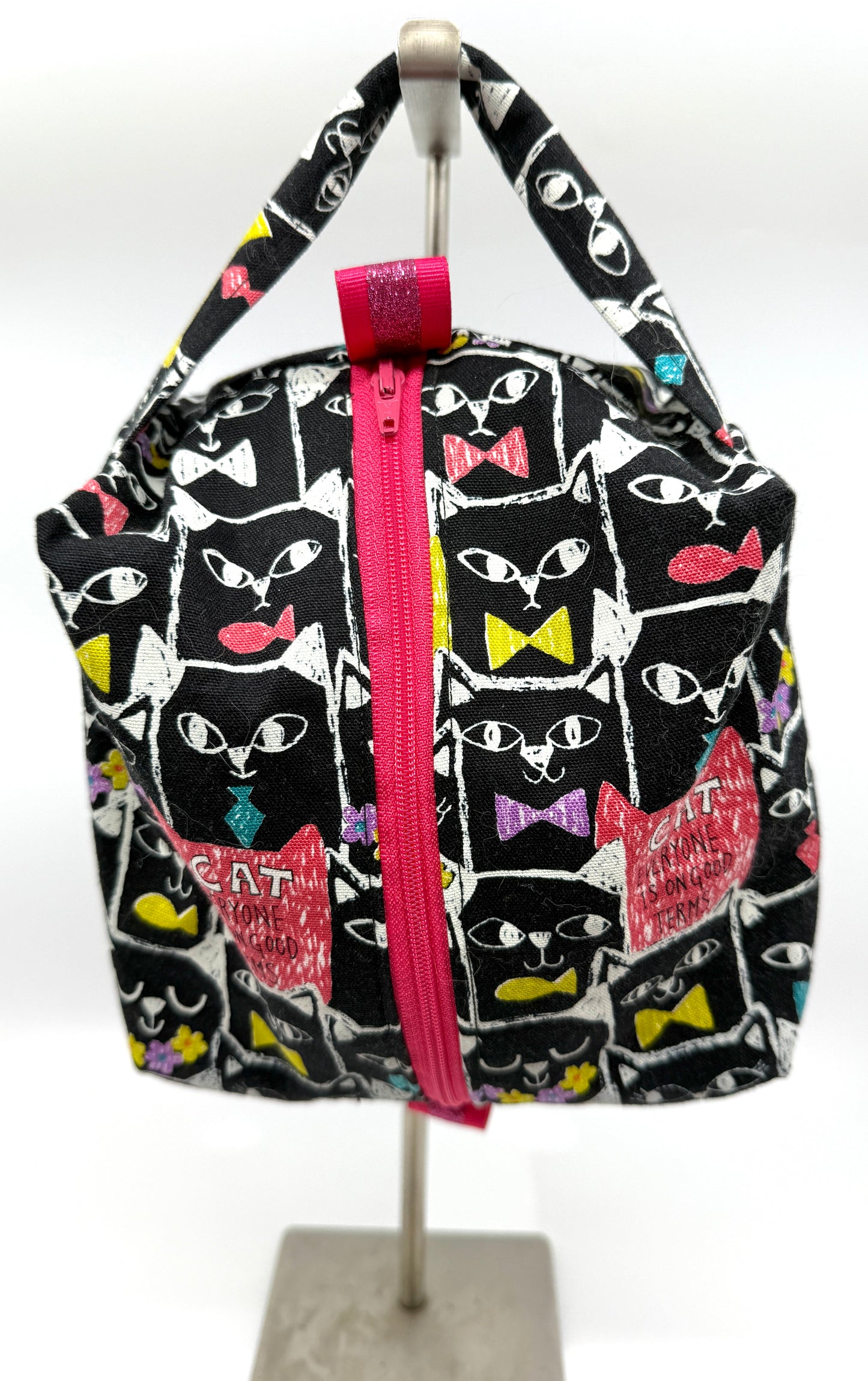 Small Box Bag | Cats | Japanese Fabrics from Japan, Bags Made in Alberta, Canada