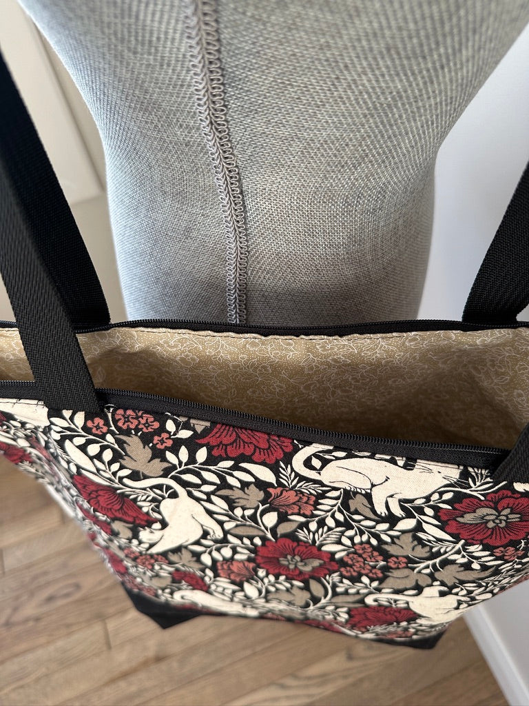 Tote Bag | Japanese Fabric Upper with Canvas Bottom