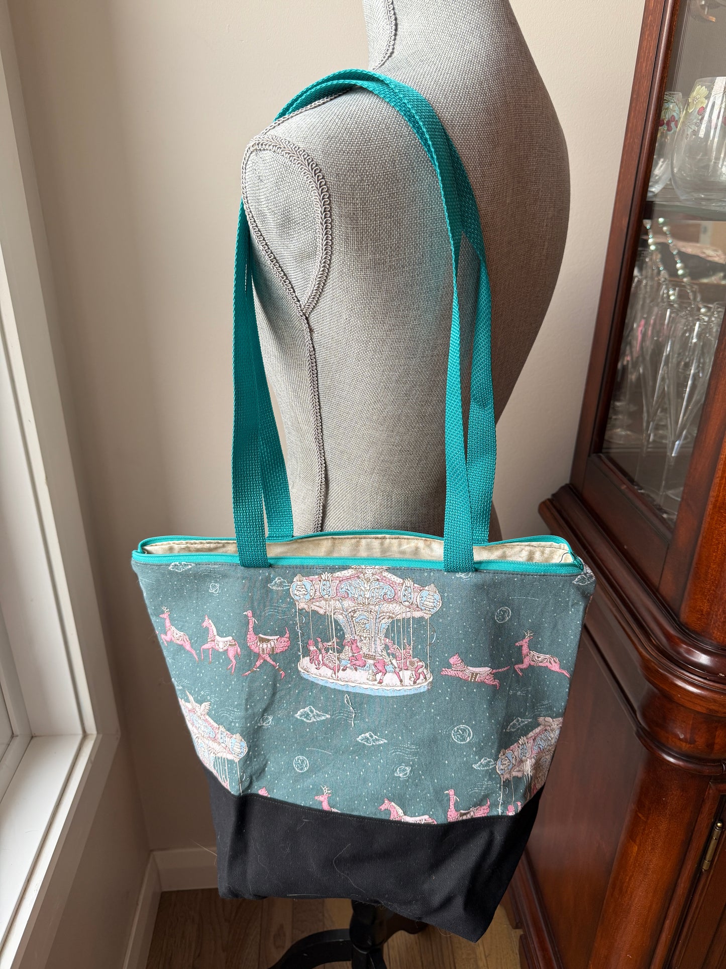 Tote Bag | Japanese Fabric Upper with Canvas Bottom