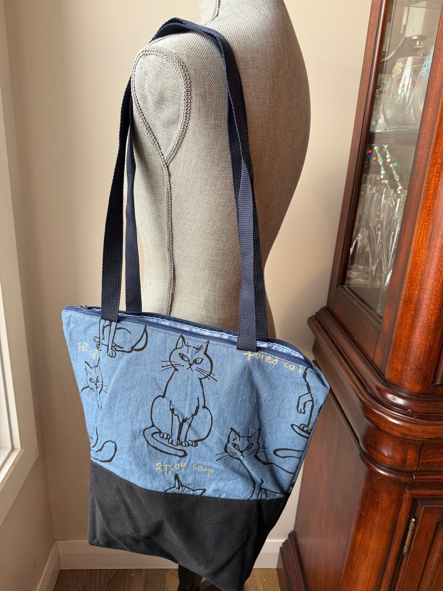 Tote Bag | Japanese Fabric Upper with Canvas Bottom