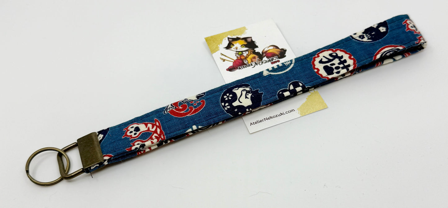 Wristlet | Keyfob | Japanese Fabric Accessory Made in Alberta, Canada