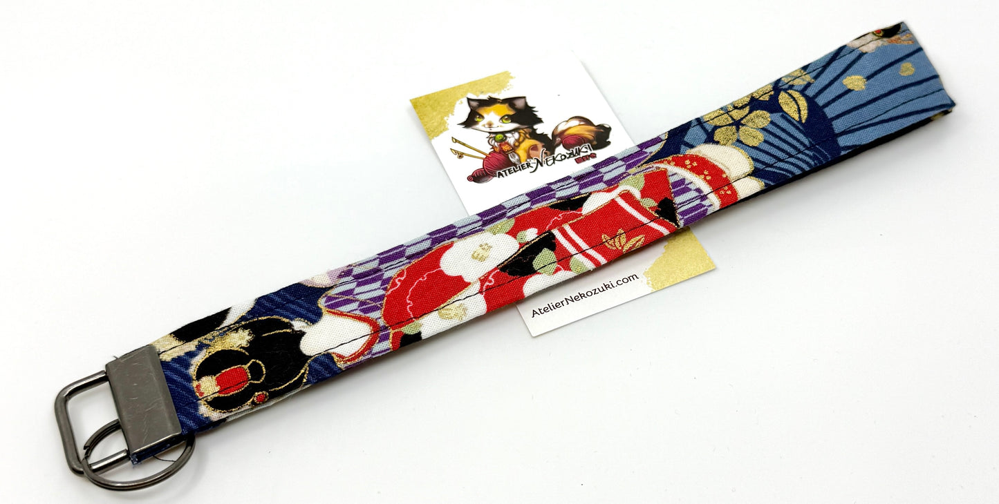 Wristlet | Keyfob | Japanese Fabric Accessory Made in Alberta, Canada