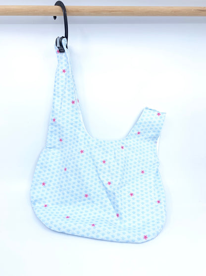Knot Bag | Scallop Waves and Sakura Light Blue | Project Bag for Knitters