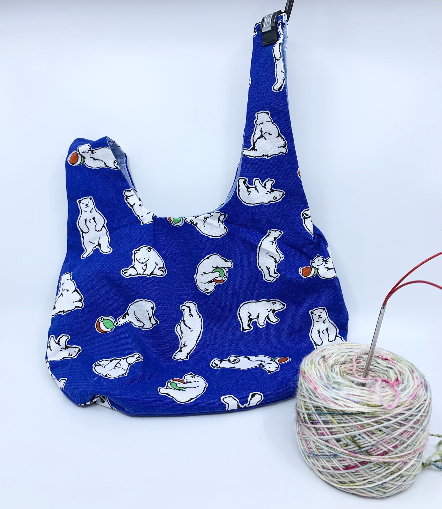 Knot Bag |  Polar Bears on Imperial Blue