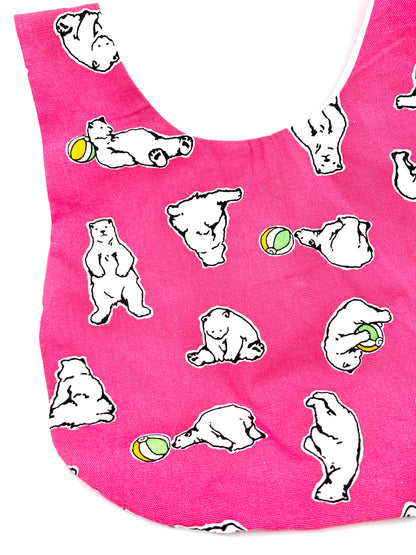 Knot Bag | Polar Bear on Hot Pink