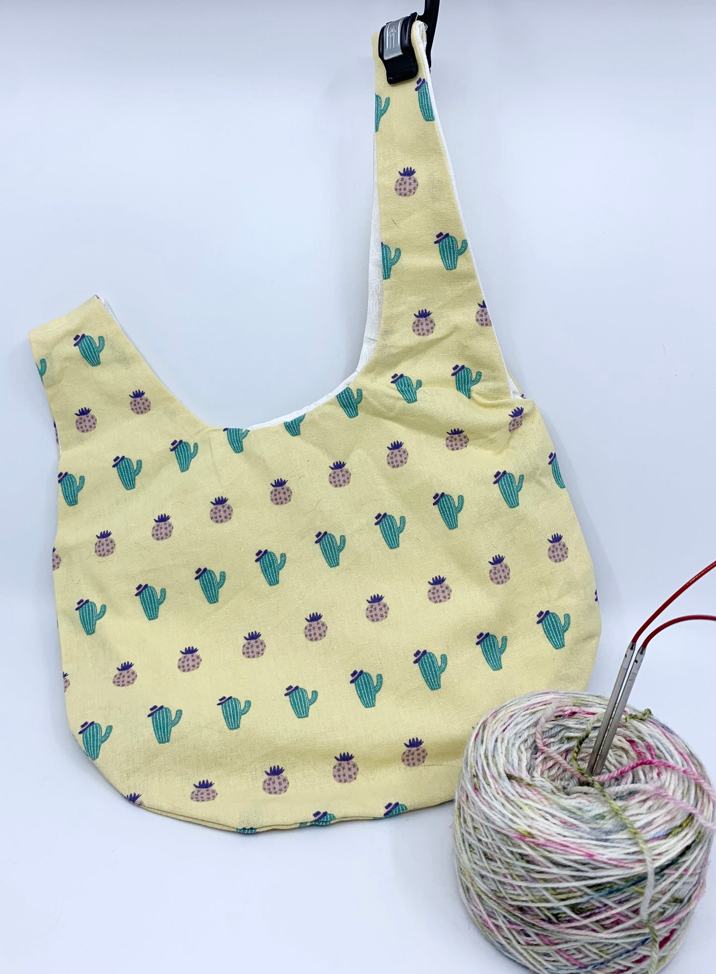 Knot Bag | Cacti on Butter Yellow