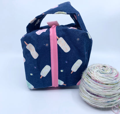 Small Box Bag | Ice Pops on Navy