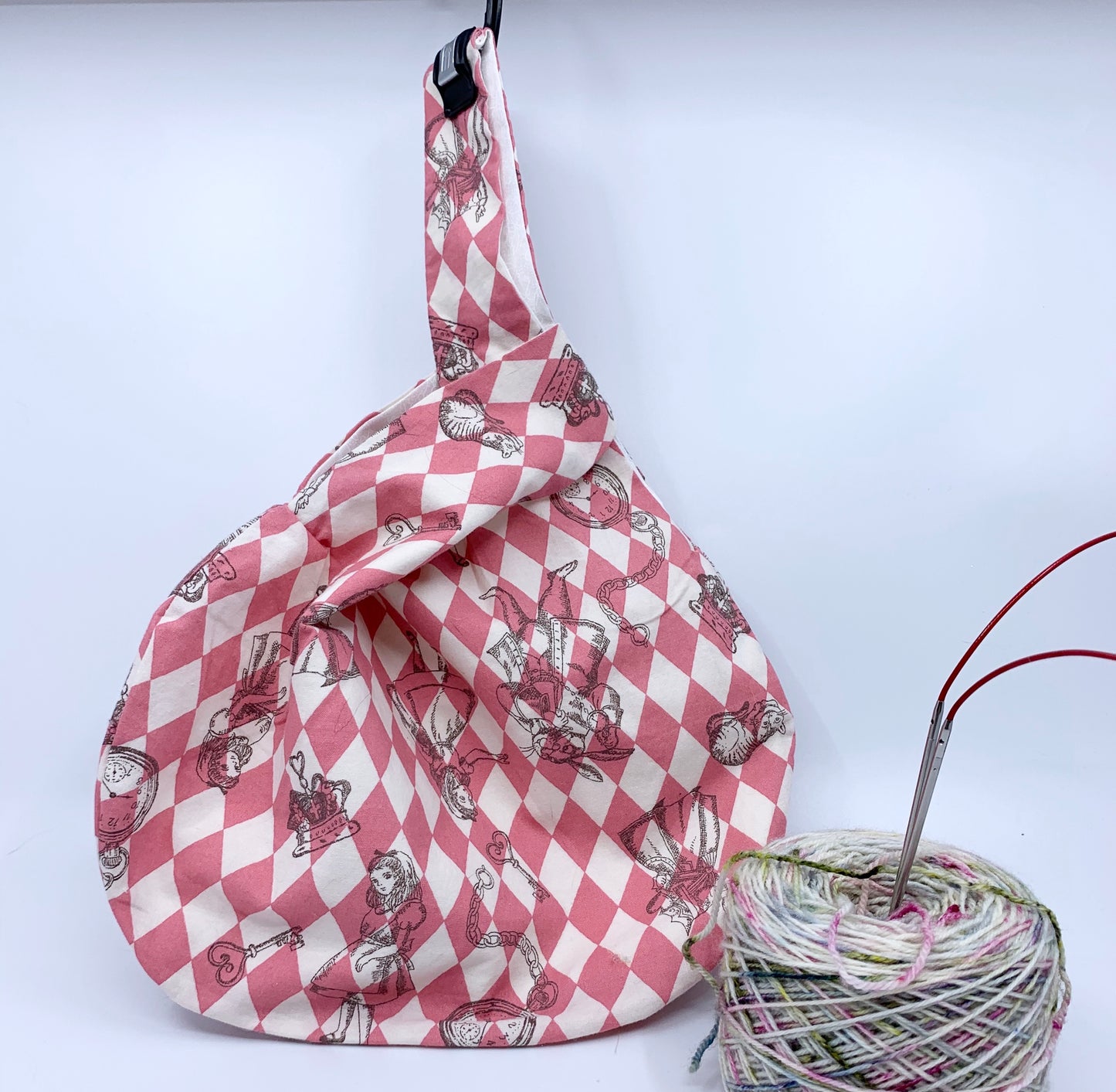 Knot Bag | Alice in Wonderland on Pink Diamonds