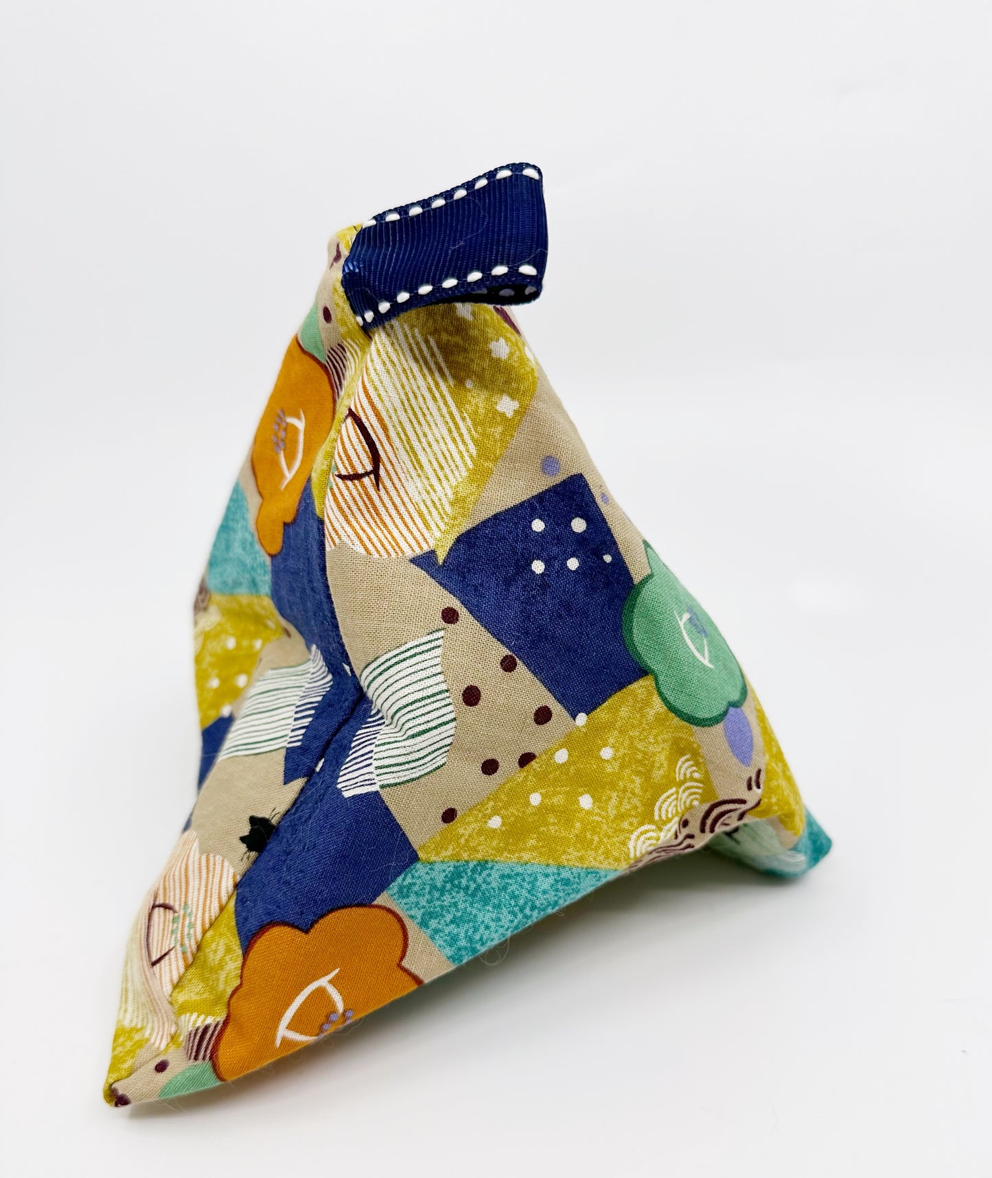 Triangle Pouch | Sassy Cat and Geometric Shapes on Sand