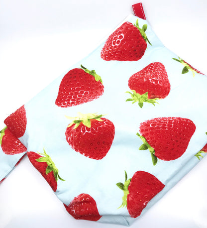 Big Bag || Strawberries on Sky Blue